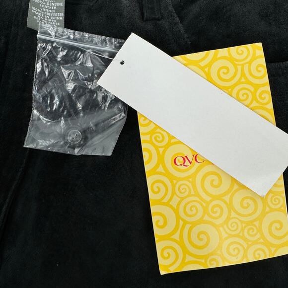 Jessica Holbrook Suede‎ High Waist Straight Leg Pants  Black NWT Size 14 - Picture 8 of 8